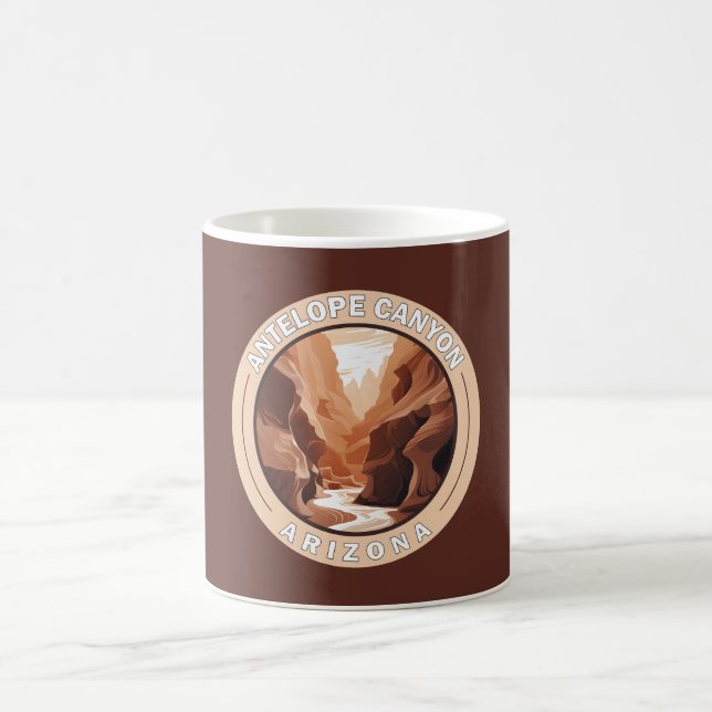 Antelope Canyon Arizona Retro Abzeichen Kaffeetasse (Mittel)