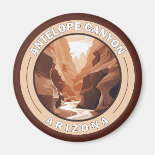 Antelope Canyon Arizona Retro Abzeichen Magnet