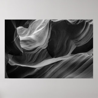 Antelope Canyon Black and White Fotografy Art Poster
