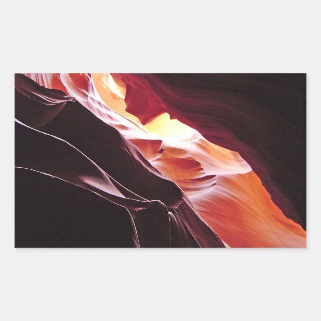 Antelope Canyon, Page Arizona Rechteckiger Aufkleber (Vorderseite)