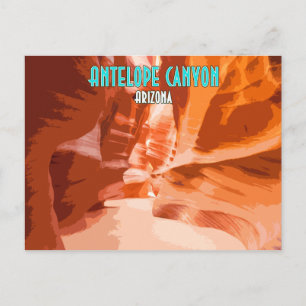 Antelope Canyon Page Arizona Vintage Postkarte