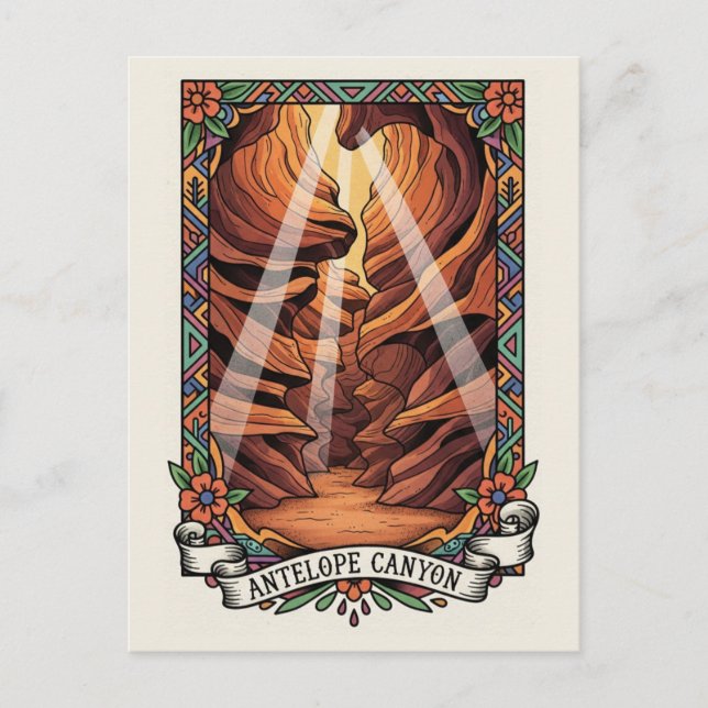 Antelope Canyon Souvenir Postkarte (Vorderseite)