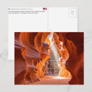 Antelope Canyon, USA Reise-Postkarte Postkarte