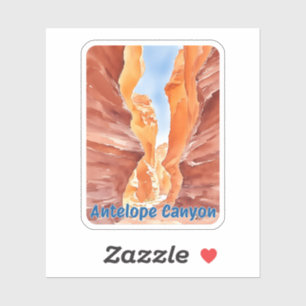 Antelope Canyon Watercolor Aufkleber