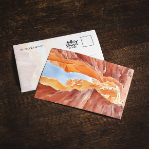 Antelope Canyon Watercolor Postcard Einladung