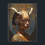 Antelope Headdress Science Fiction Cyberpunk Postkarte<br><div class="desc">Antelope Headdress Science Fiction</div>