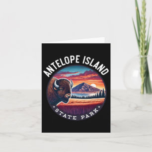 Antelope Island Staat Park Wandern Souvenir Bison  Karte