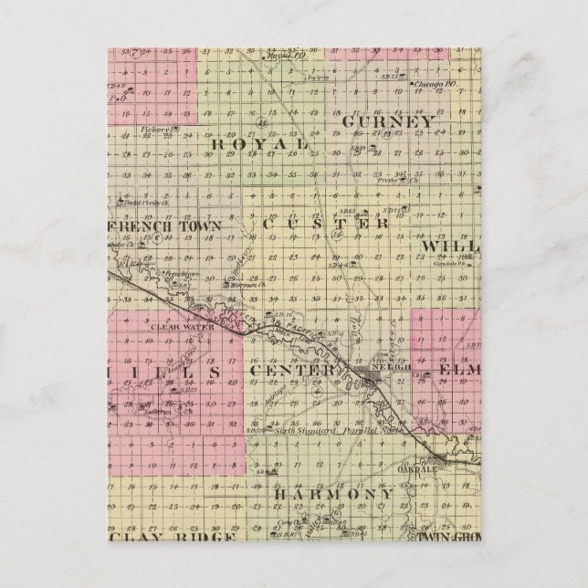 Antelope Landkreis, Nebraska Postkarte (Vorderseite)