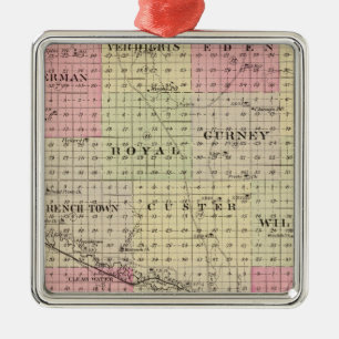 Antelope Landkreis, Nebraska Silbernes Ornament