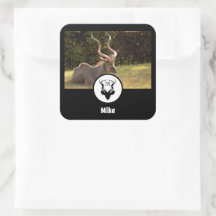 Antelope Silhouette Name Tag Foto