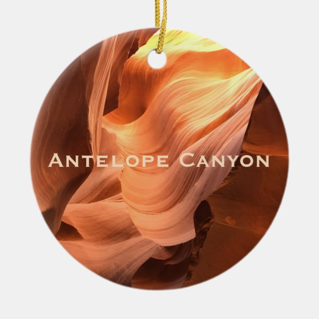 Antelope Slot Canyon Arizona Keramik Ornament (Vorne)