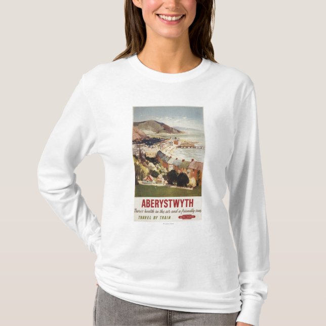 Antenne Küsten-des britischen Eisenbahn-Plakats T-Shirt (Vorderseite)