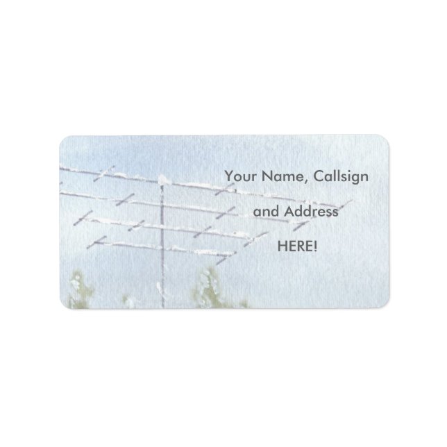 Antenne mit Schneeadressen Adressaufkleber (Vorne)