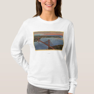 Antenne von Golden gate bridge u. von T-Shirt