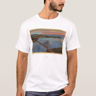Antenne von Golden gate bridge u. von T-Shirt
