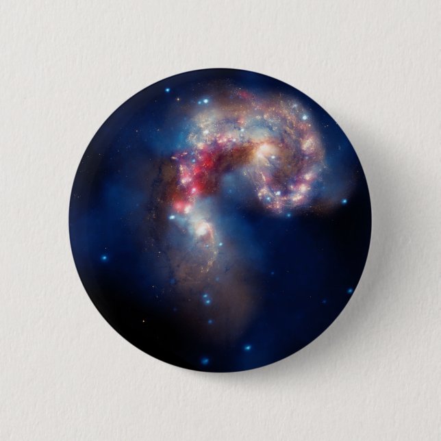 Antennen-Galaxie-bunte Zusammensetzung Button (Vorderseite)