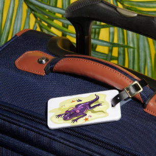 Anteosaurus Sonnenbaden mit Kopfhörern. Gepäckanhänger