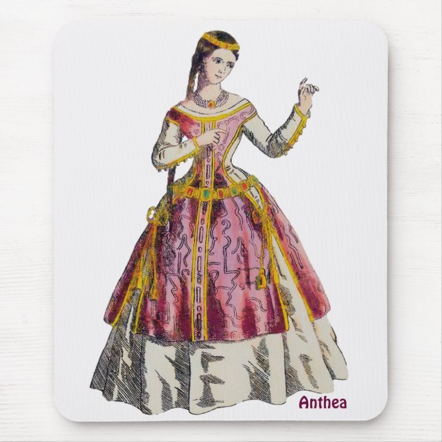 ANTHEA ~ Personalisierte ~spanische Lady of Rank Mousepad (Vorne)