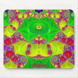 ANTHEA ~ Zany Hot Cerves, Gelb, Rot und Grün Mousepad