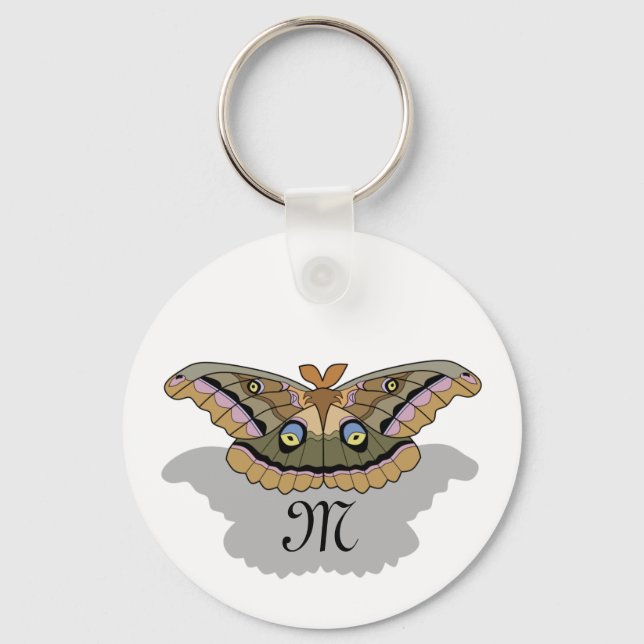 Anthereae Polyphemus Schlüsselanhänger (Vorderseite)