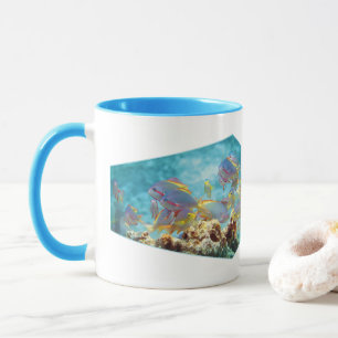 Anthias fish at coral reef - fotografische Gestalt Tasse