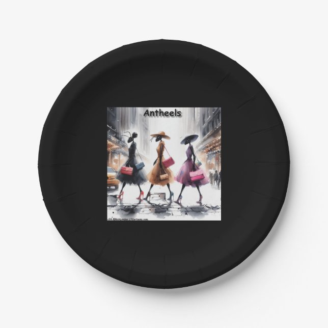 Antholen der Mode-Ameisen des NYC aus Anthill Pappteller (Vorderseite)