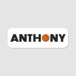 Anthony Basketball Name Tag Namensschild