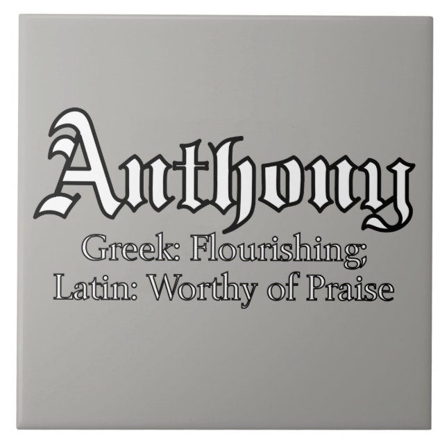 Anthony-Bedeutung Fliese (Vorderseite)