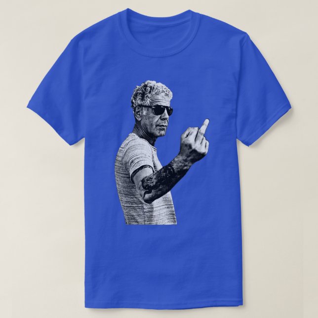 Anthony Bourdain Middle Finger Style Kids T-Shirt (Design vorne)
