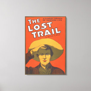 Anthony E. Wills "The Lost Trail" Wester Theater Leinwanddruck