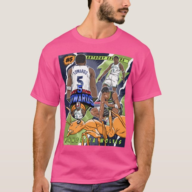 Anthony Edwards Cartoon Style Comic Cover Style T-Shirt (Vorderseite)