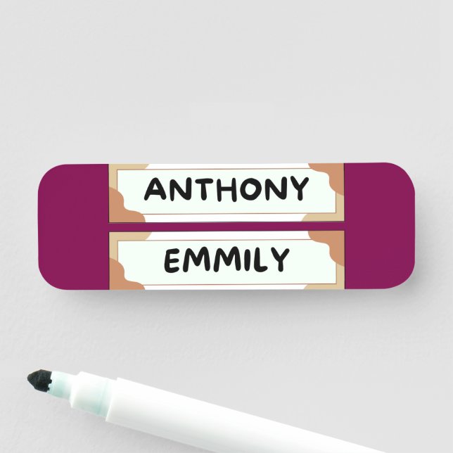 Anthony Emily Classic Name Tag Namensschild (Beispiel)