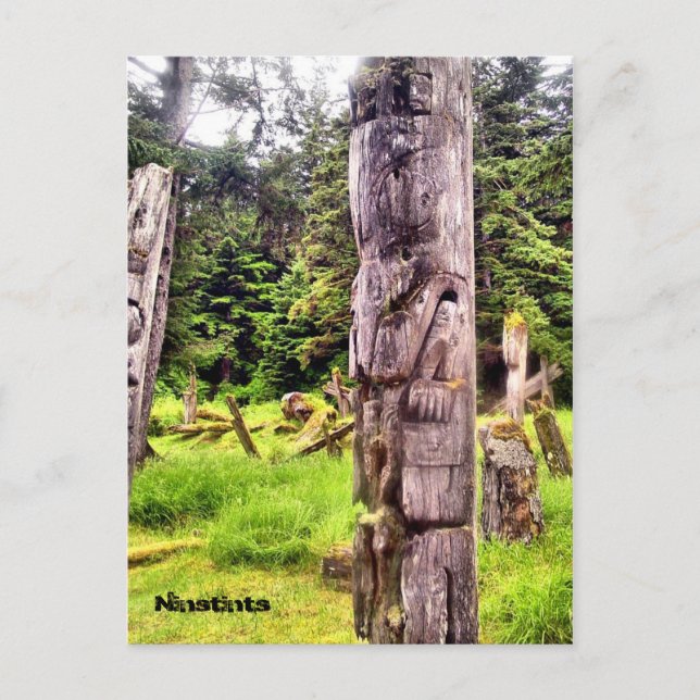 Anthony Island, Ninstints Postkarte (Vorderseite)