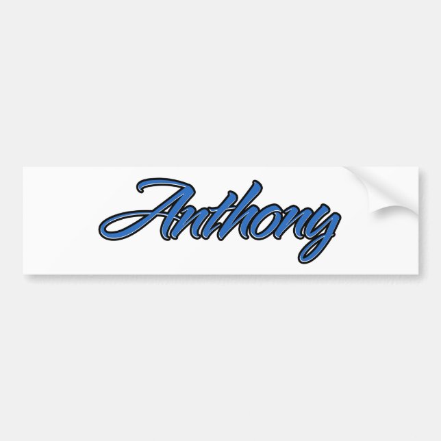 Anthony Name blue Aufkleber Sticker Autoaufkleber (Vorne)