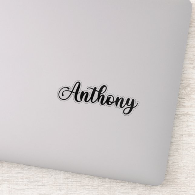 Anthony Name - Handgeschriebene Kalligrafie Aufkleber (Detail)