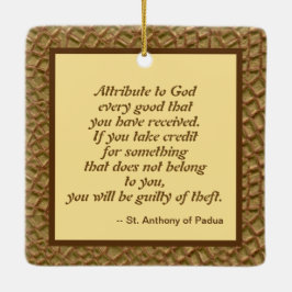 Anthony of Padua & the Christ Child (JM 05) Keramikornament