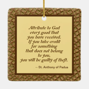 Anthony of Padua & the Christ Child (JM 05) Keramikornament