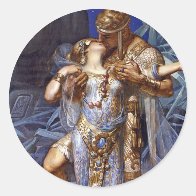 Anthony und Cleopatra Liebe Classic Runder Aufkleber (Vorderseite)