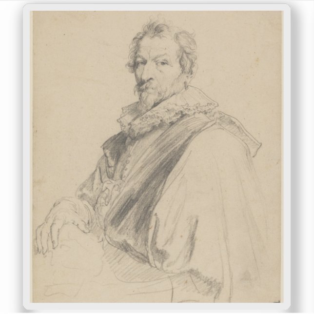 Anthony van Dyck - Portrait von Hendrick van Balen Aufkleber (Vorderseite)