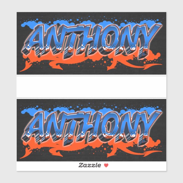 Anthony Vorname Name Graffiti Aufkleber Sticker (Blatt)