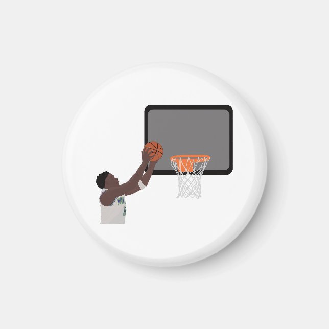 Anthony Zwerge setzt den Ball in den Korb Magnet (Vorne)