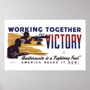 Anthrazit ist kämpfender Brennstoff A Poster