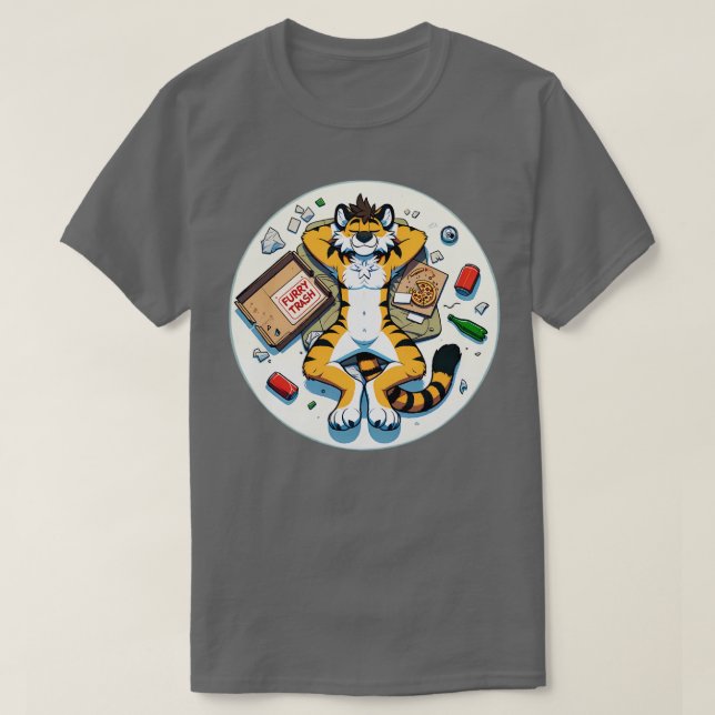 Anthro Trash Tiger Art TShirt (Design vorne)