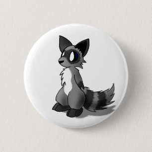 Anthro Waschbär-Knopf Button