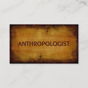 Anthropologe Antiquität Gebürstet Visitenkarte