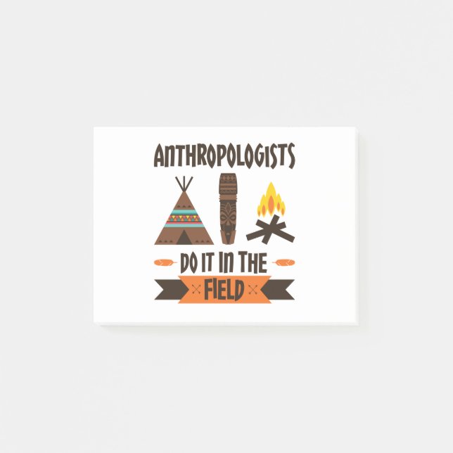 Anthropologen tun es in der Feldanthropologie Post-it Klebezettel (Vorderseite)