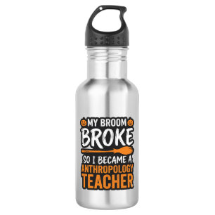 Anthropologie-Lehrer-Halloween-Besen zerbrochen Edelstahlflasche