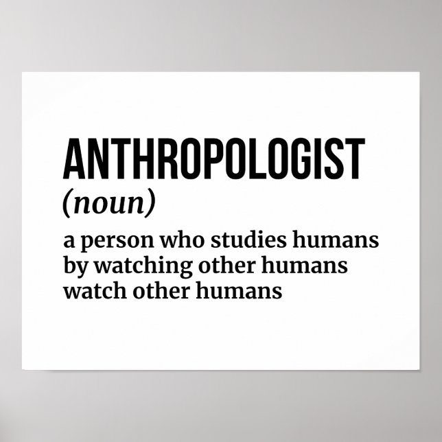 Anthropologieexperte - Funny Definition Poster (Vorne)