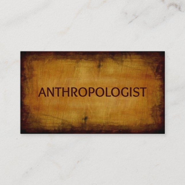 Anthropologin Antique Brushed Business Card Visitenkarte (Vorderseite)