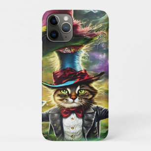 Anthropomorphe Katze Mad Hatter Fantasy Fairytale Case-Mate iPhone Hülle